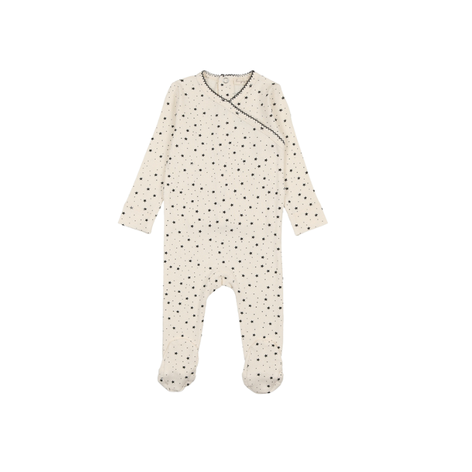 SL25300PS-Ivory-Star Footie-Ivory
