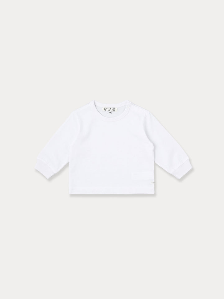 BABY)Mild Ribbed Sleeve T-ivory
