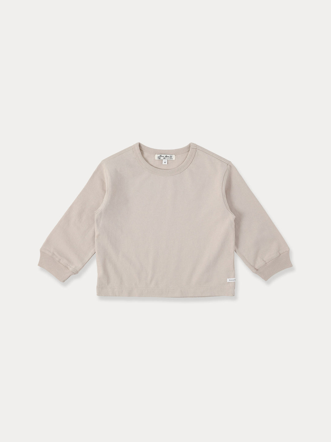 Mild Ribbed Sleeve T-beige