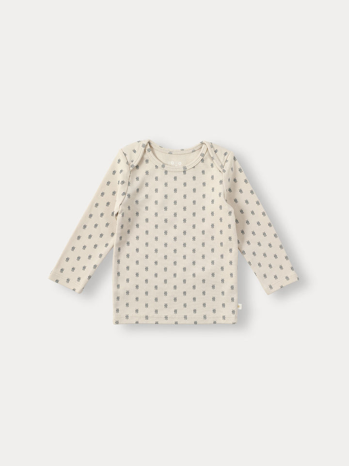 BABY)Manon Organic Lip Neck Twinset-blue