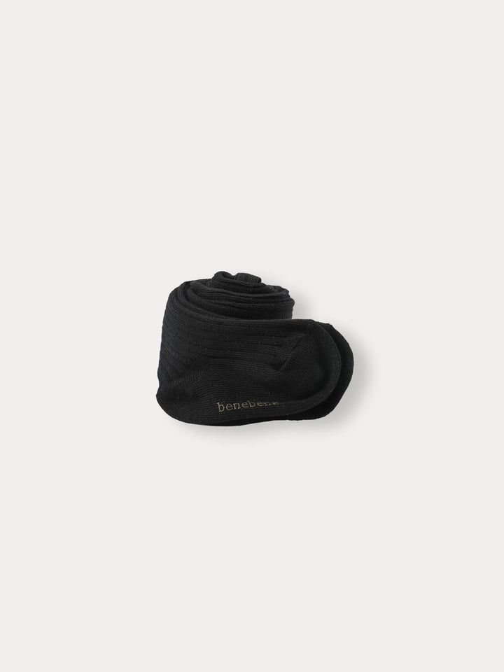 A)BABY)Cozy Ribbed Tights-Black