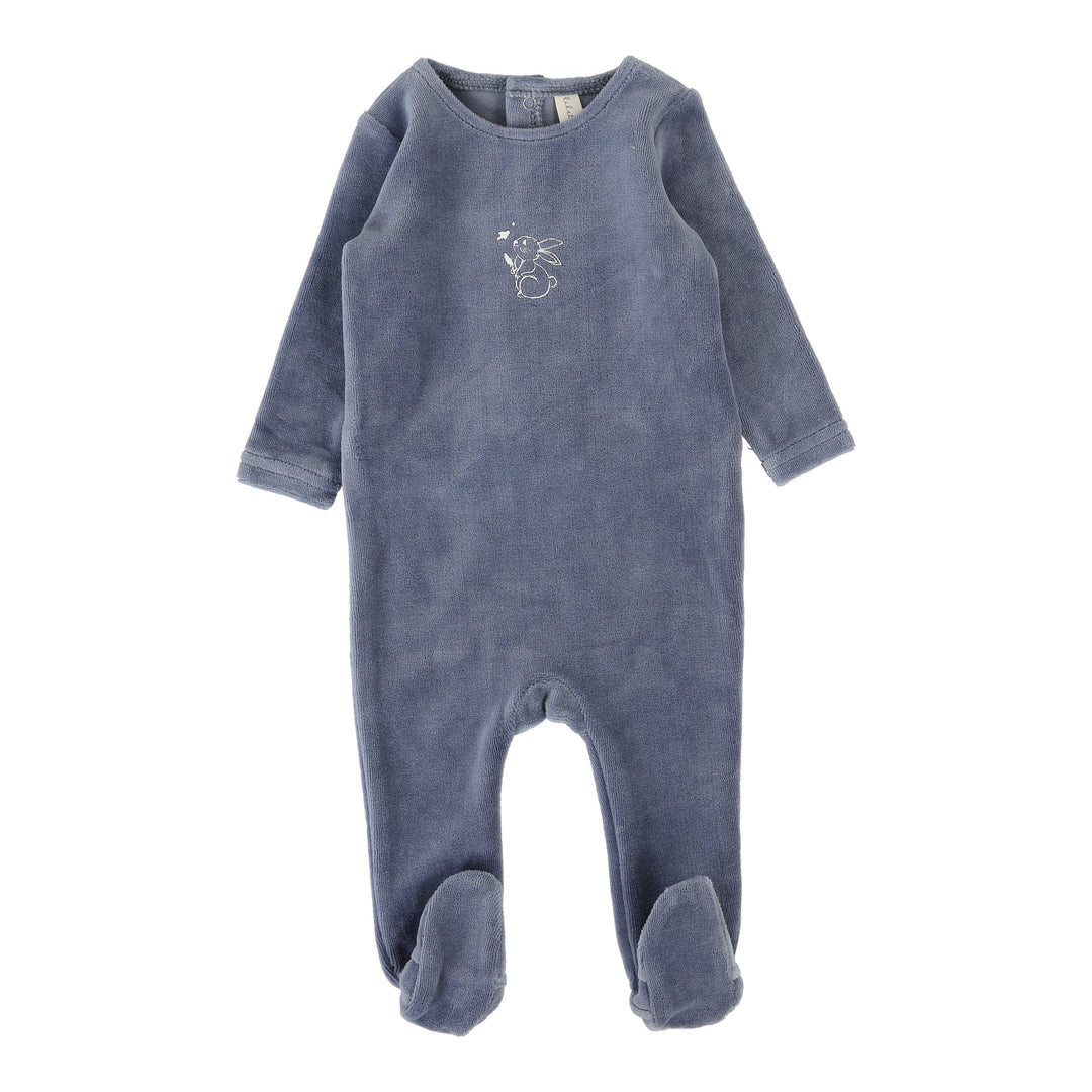Velour Forest Graphic Footie-Slate