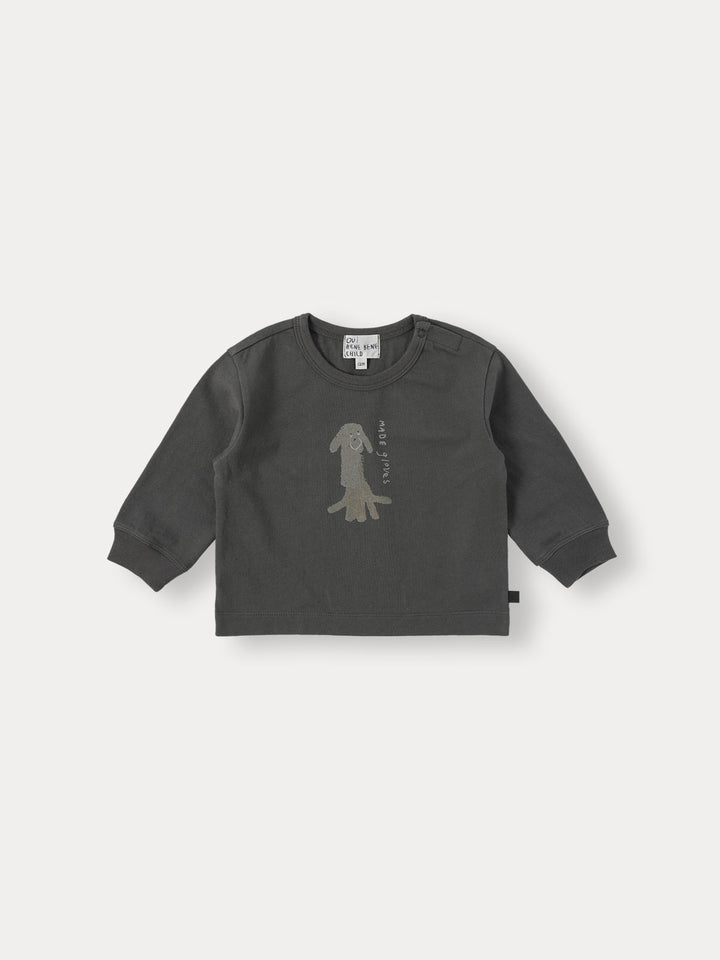 BABY)Gloves T-shirt-charcoal