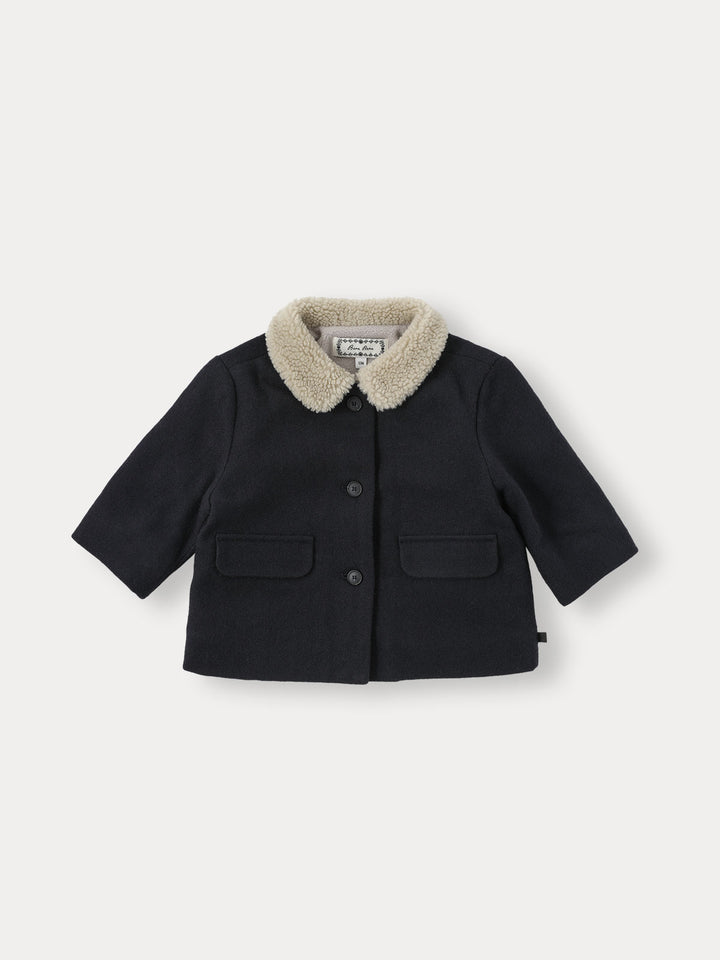 BABY)Bene Wool Single Coat-navy