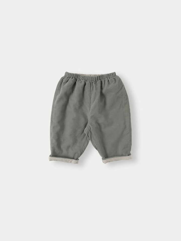 BABY)Cozy Corduroy Two Tone Pants-khaki