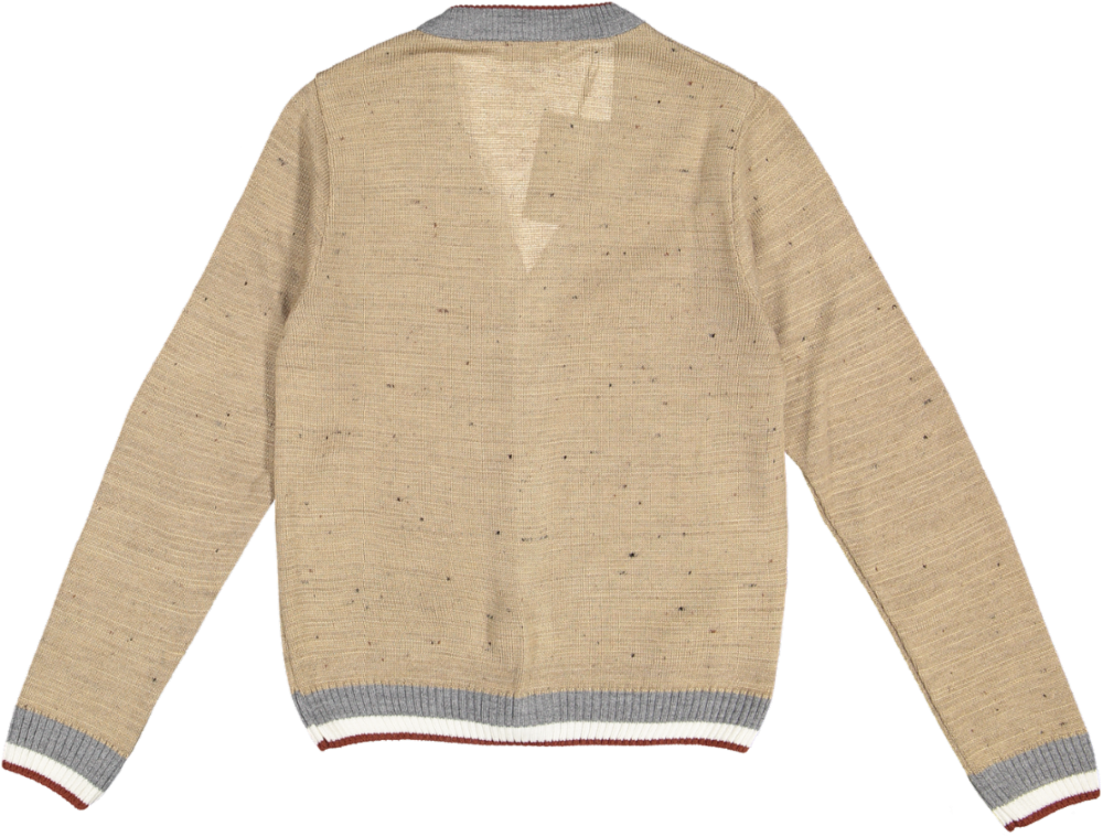 EMG7116-CARDIGAN-BEIGE BOTT/GRIO (AS)