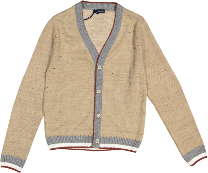 EMG7116-CARDIGAN-BEIGE BOTT/GRIO (AS)
