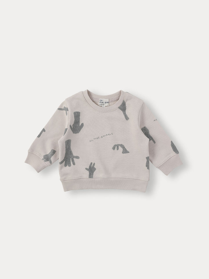 BABY)Made Gloves Sweatshirt-grayish pink
