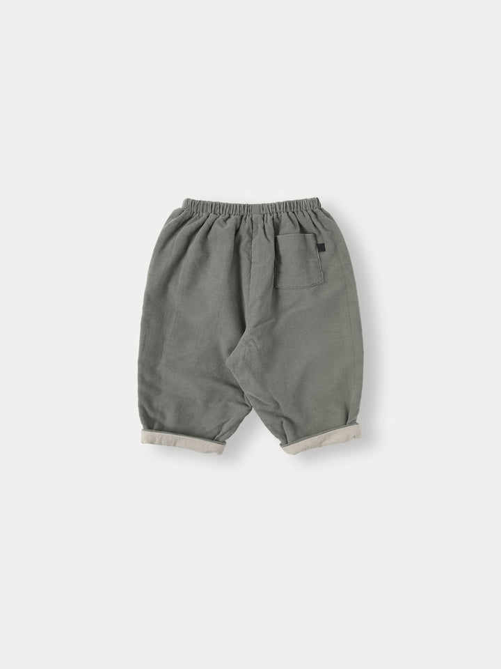 BABY)Cozy Corduroy Two Tone Pants-khaki