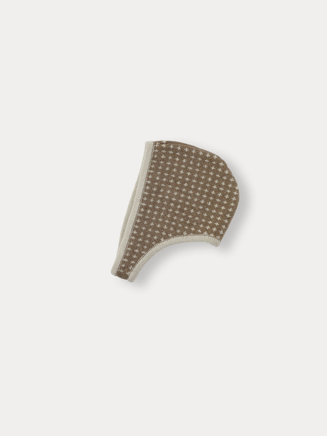 A)Grin Knit Balaclava-sand brown