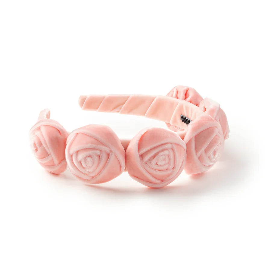 roseh005-Rosette velvet headband ballet slipper