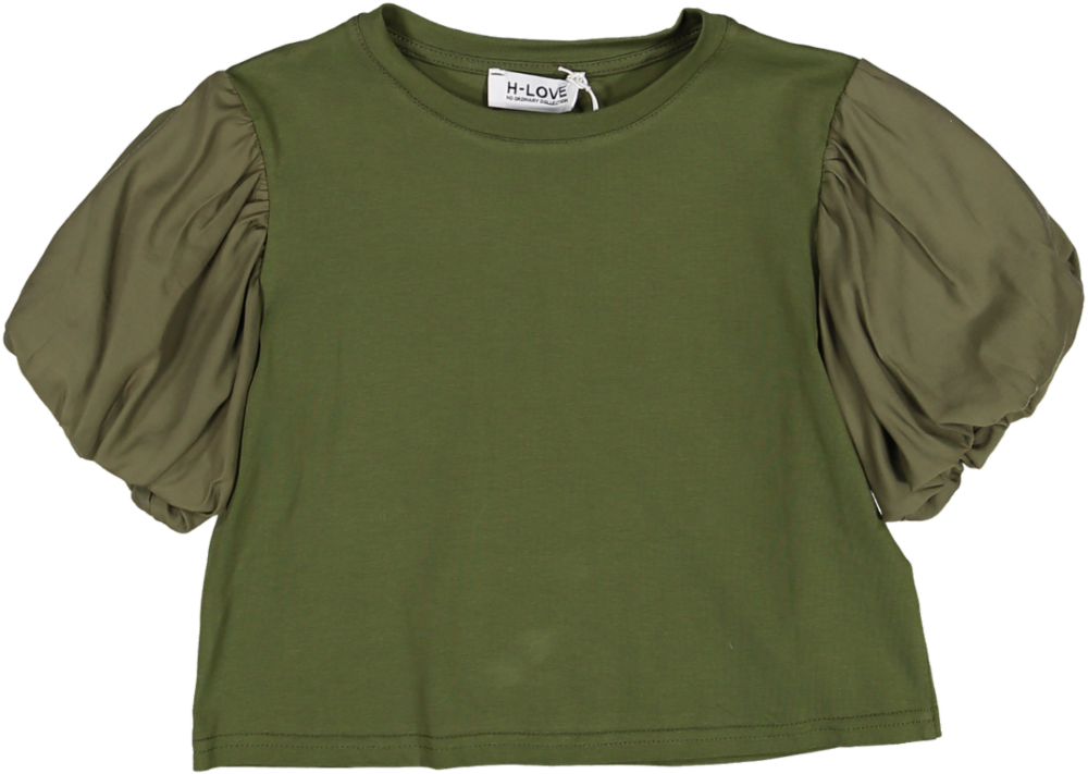 HLJTS01557-TOP-Military Green