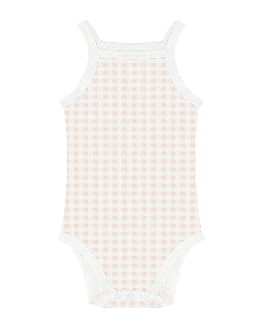 Girls Gingham Sleeveless Undershirts