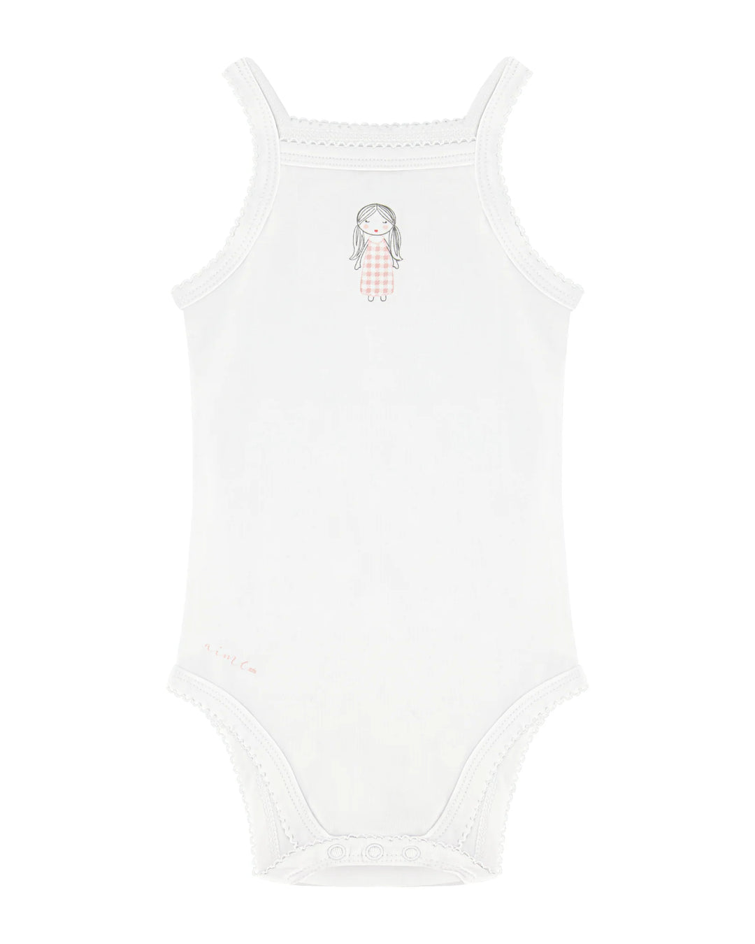 Girls Gingham Sleeveless Undershirts