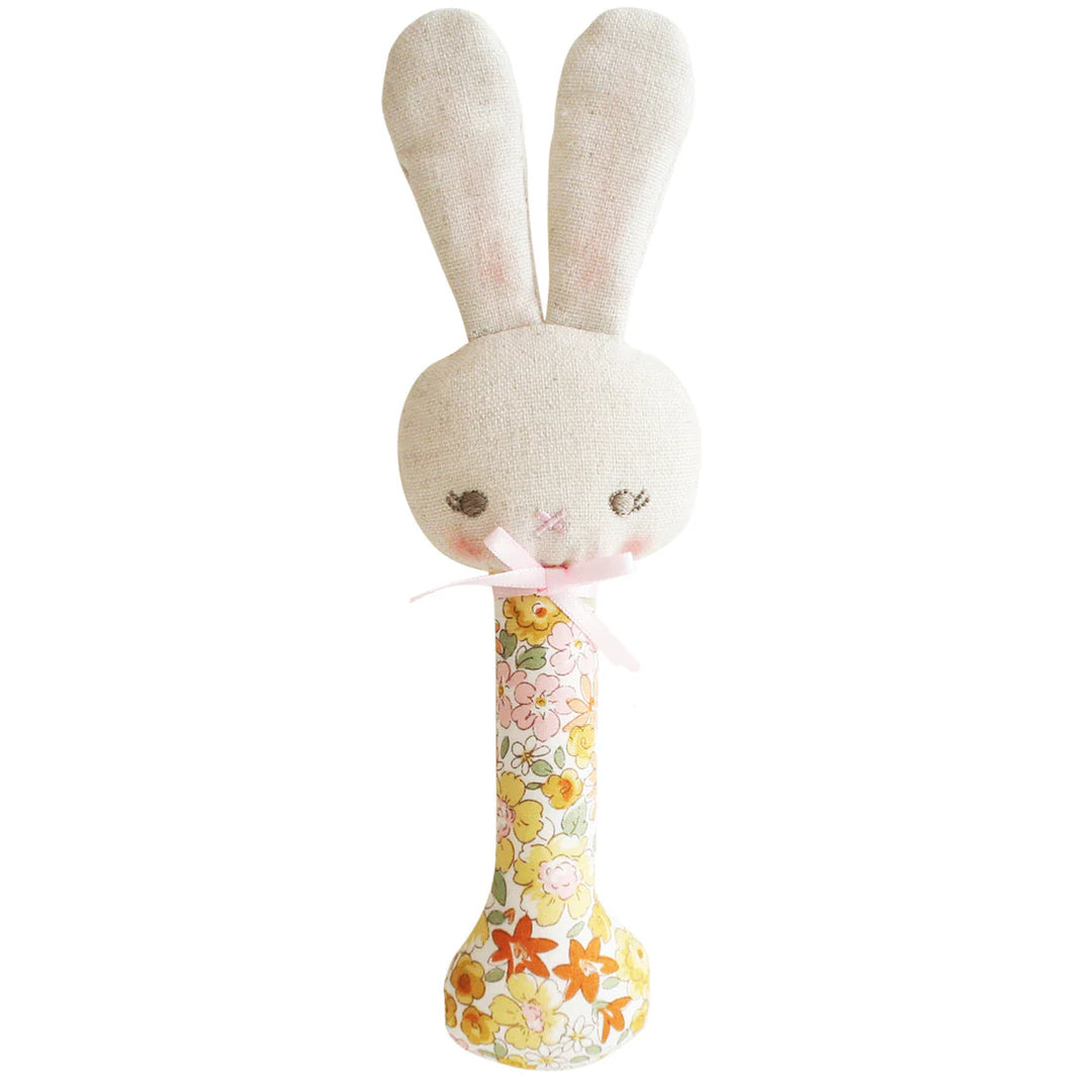 N10739SM - Bunny Stick Rattle Sweet Marigold
