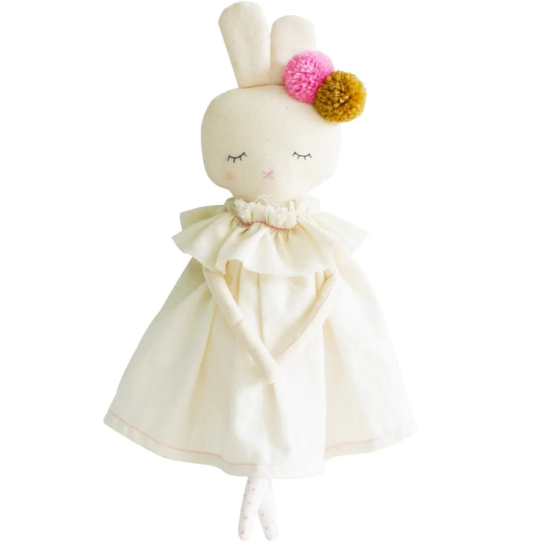 N11051B - Isabelle Bunny 40cm Ivory Linen