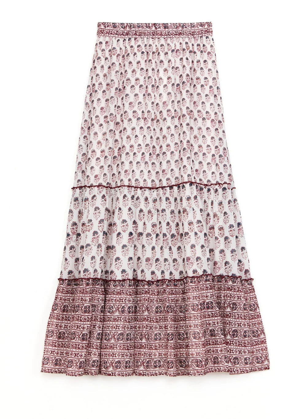 KIKI PRINT MAXI SKIRT-PINK