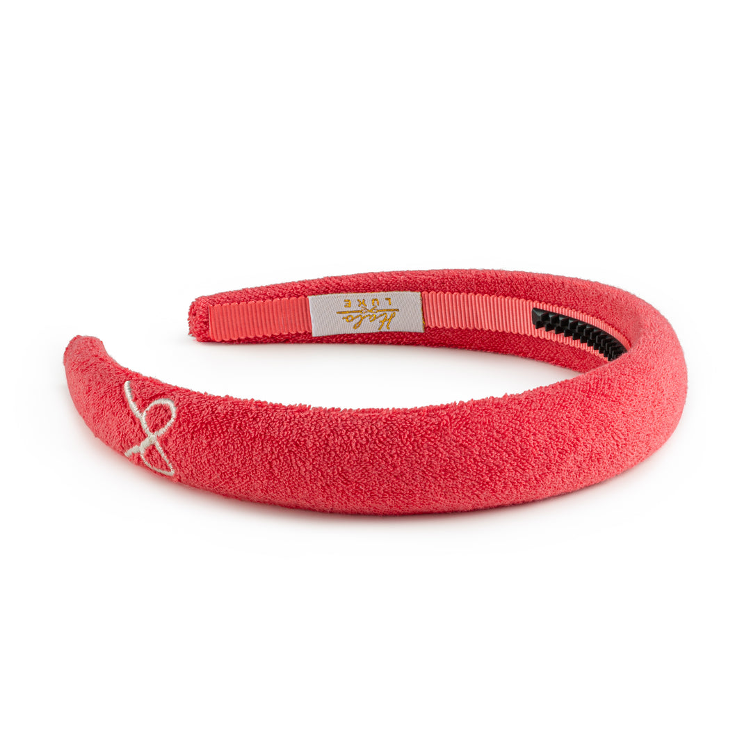 sterlh004-Signature terry logo headband strawberry