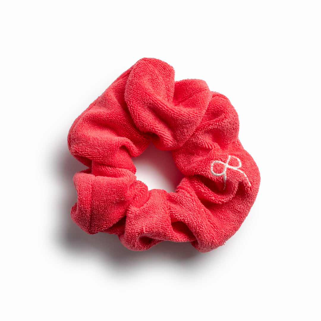 sterls004-Signature terry logo scrunchie strawberry