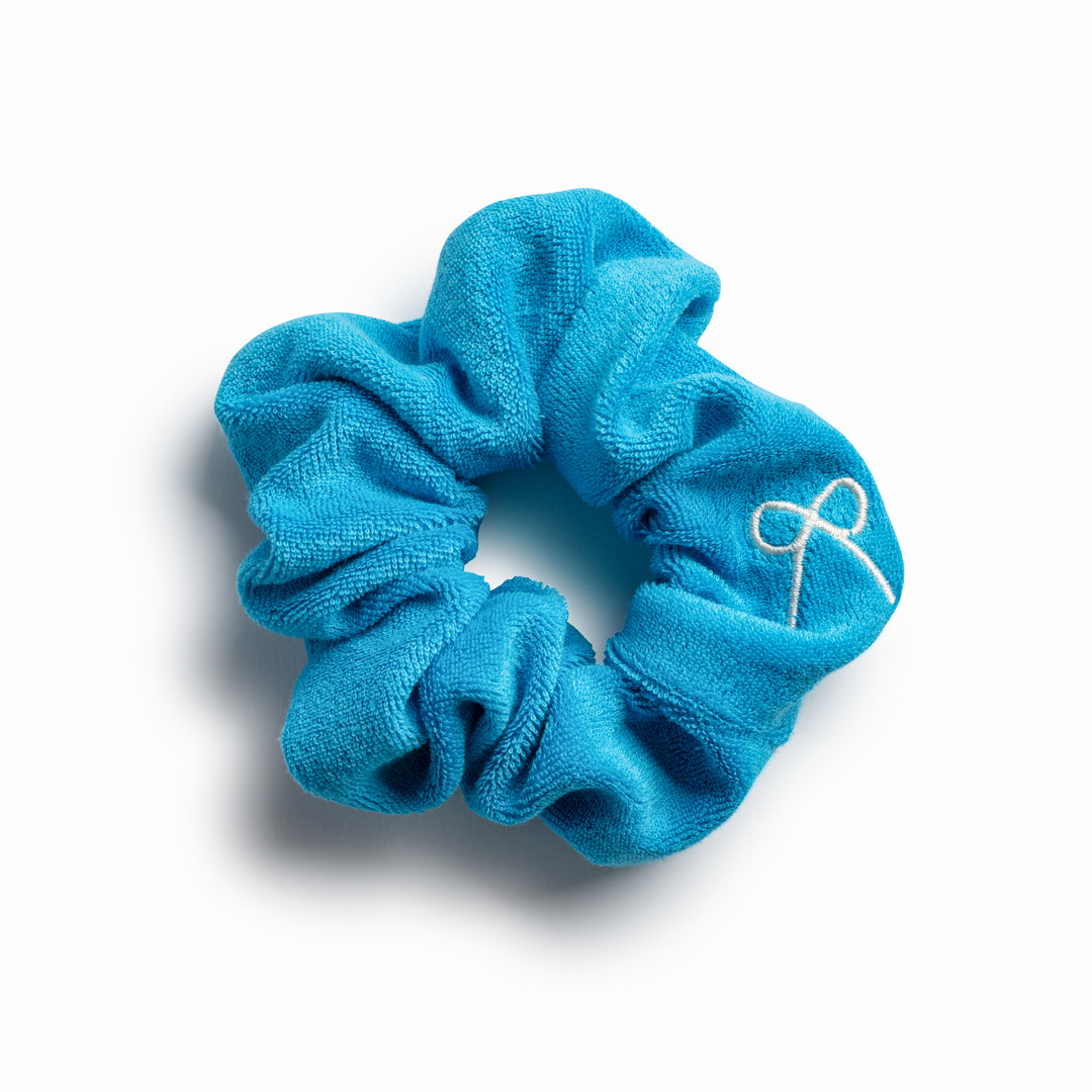 sterls005-Signature terry logo scrunchie teal