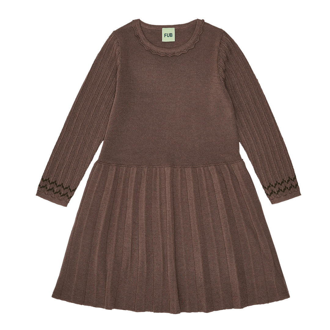 AW0822.Pointelle Dress-Nutmeg