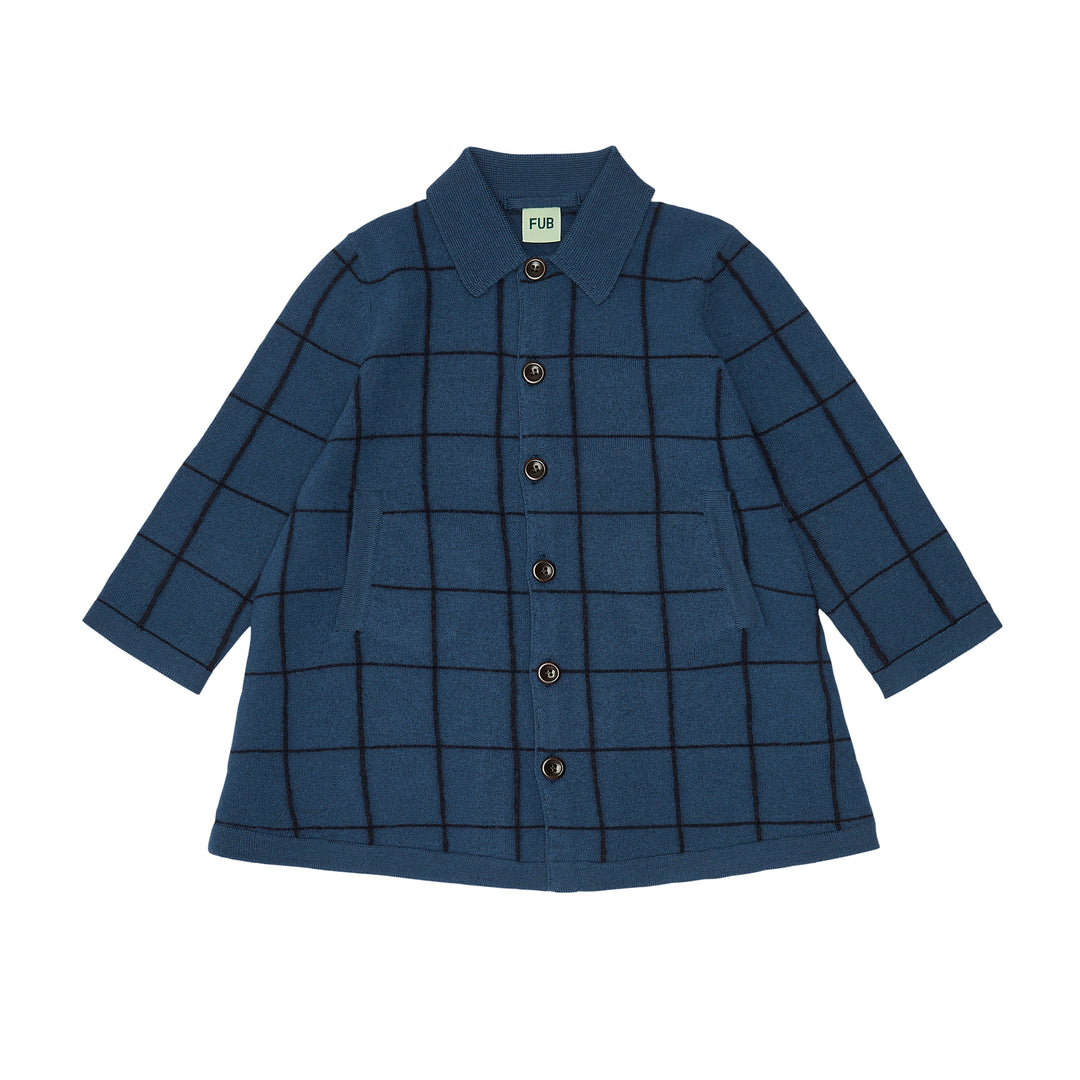 AW2722.Felted Coat-Indigo/Dark Navy