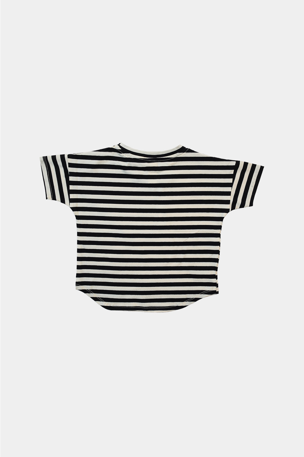 018-STRIPED ECRU/BLACK TEE