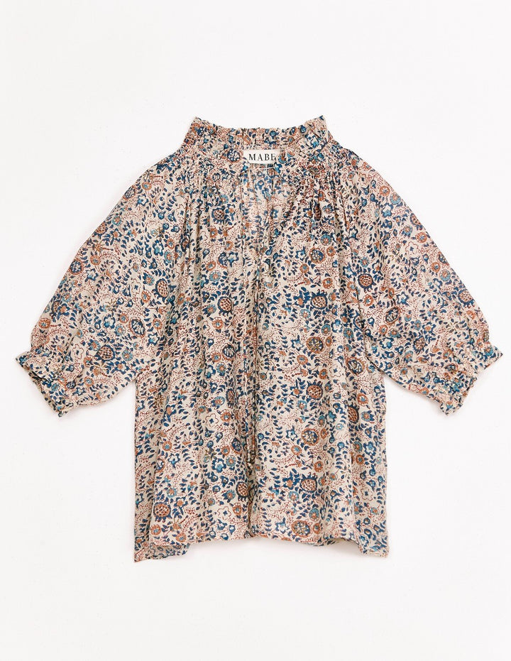 CASS PRINT L/S TOP-NAVY