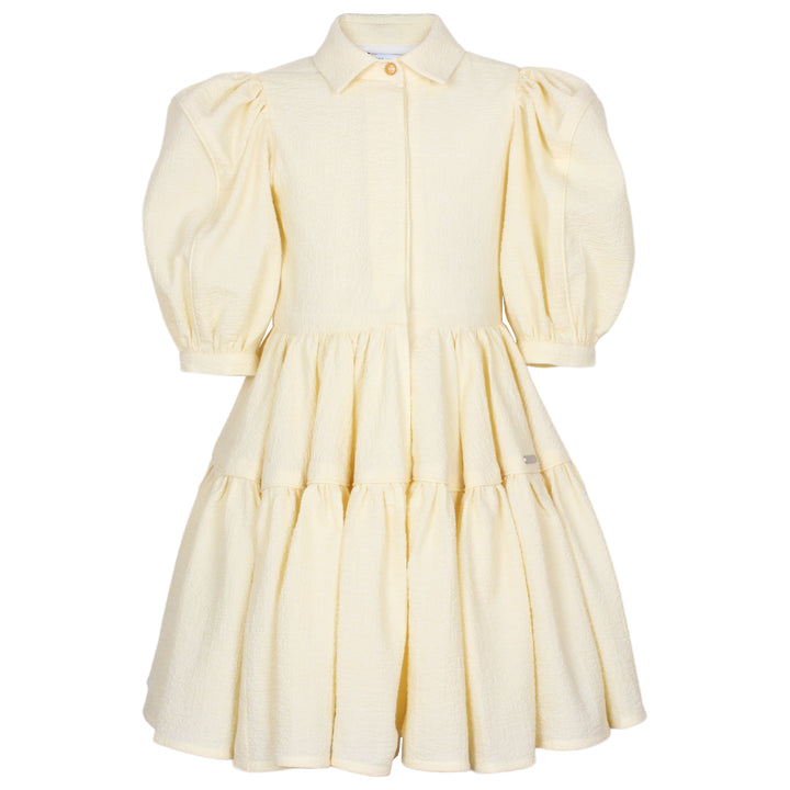 GLISTENING DRESS-YELLOW TEXTURE