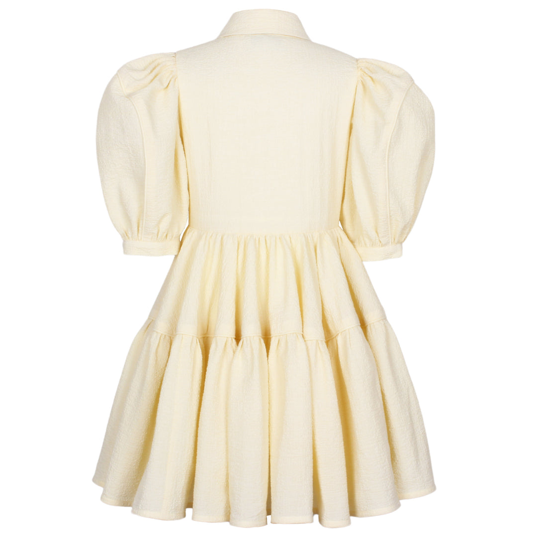 GLISTENING DRESS-YELLOW TEXTURE
