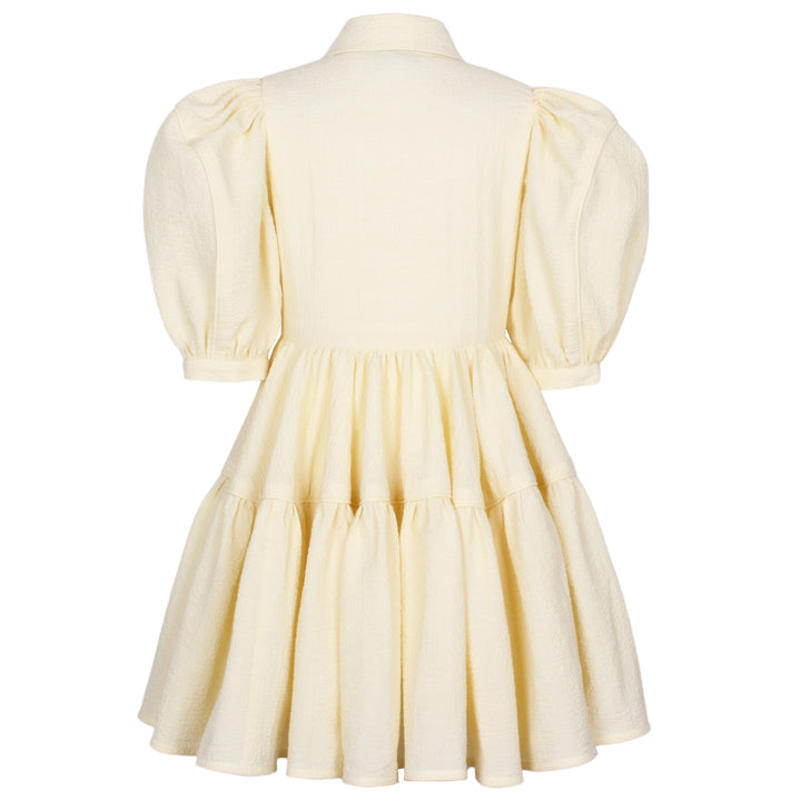GLISTENING DRESS-YELLOW TEXTURE