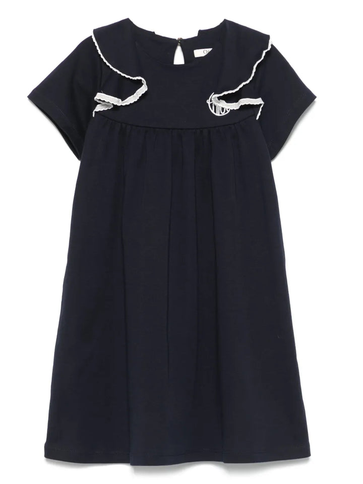 C20436-SHORT SLEEVED DRESS-NAVY
