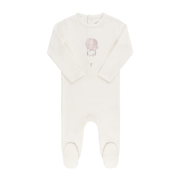 FRENCH TERRY-HOT AIR BALLOON-3 PC SET-IVORY/PINK