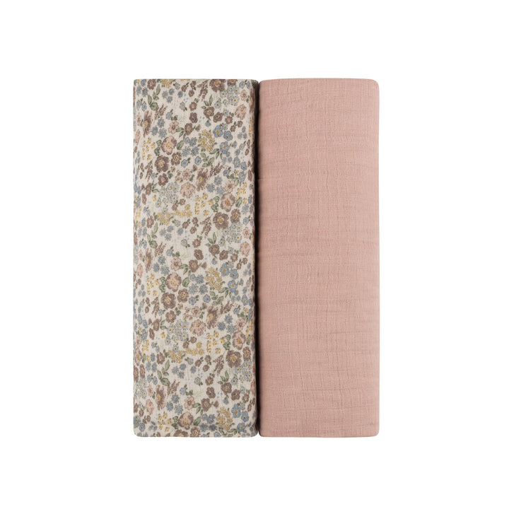 Cotton Liberty Print-Ivory Floral-Muslin 2 Pack