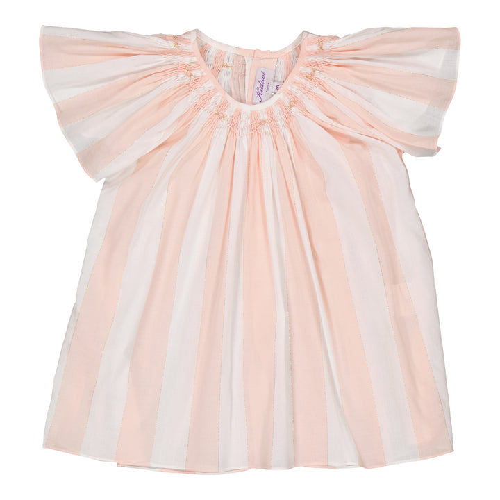 32013A-BERGENIE DRESS-Large Pink/Nude Stripes