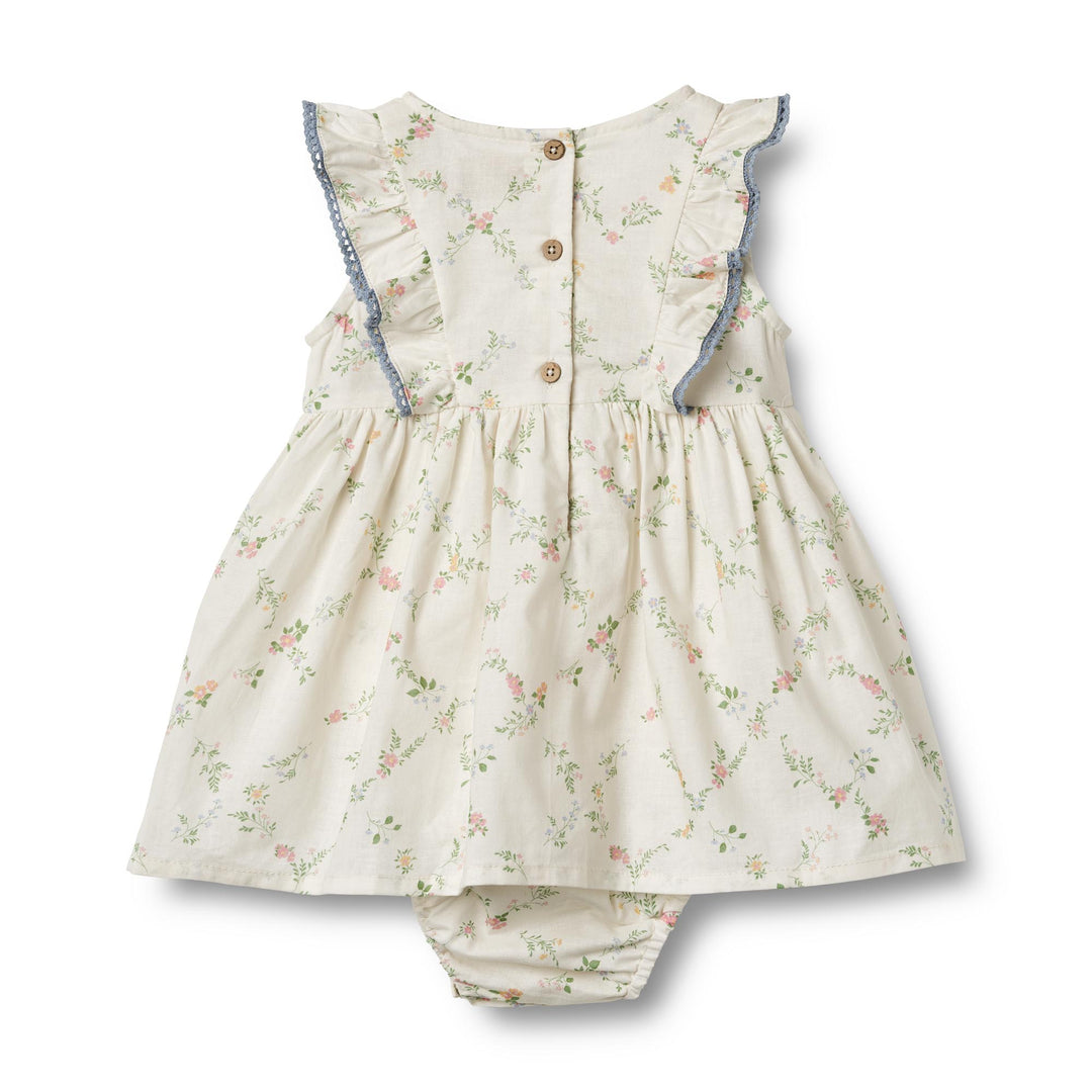 Dress Suit Lace Sofia (5258-261)-Ivory Checked Flowers