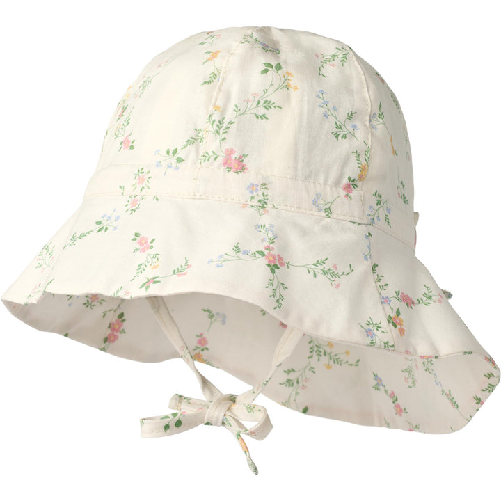 Sun Hat Chloe (5980-261)-Ivory Checked Flowers