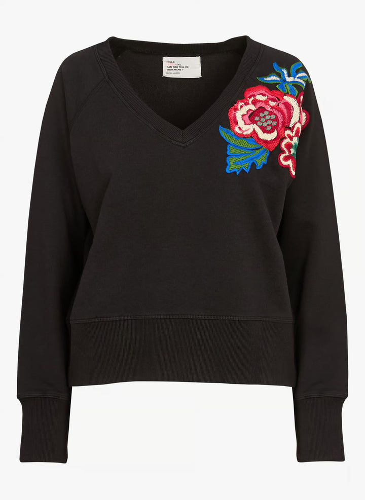 Shavi JC55 Flowers-Carbone Sweat shirt