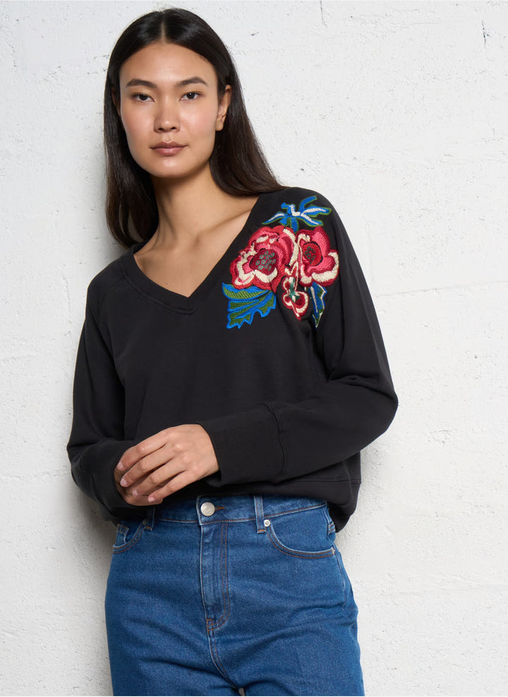 Shavi JC55 Flowers-Carbone Sweat shirt