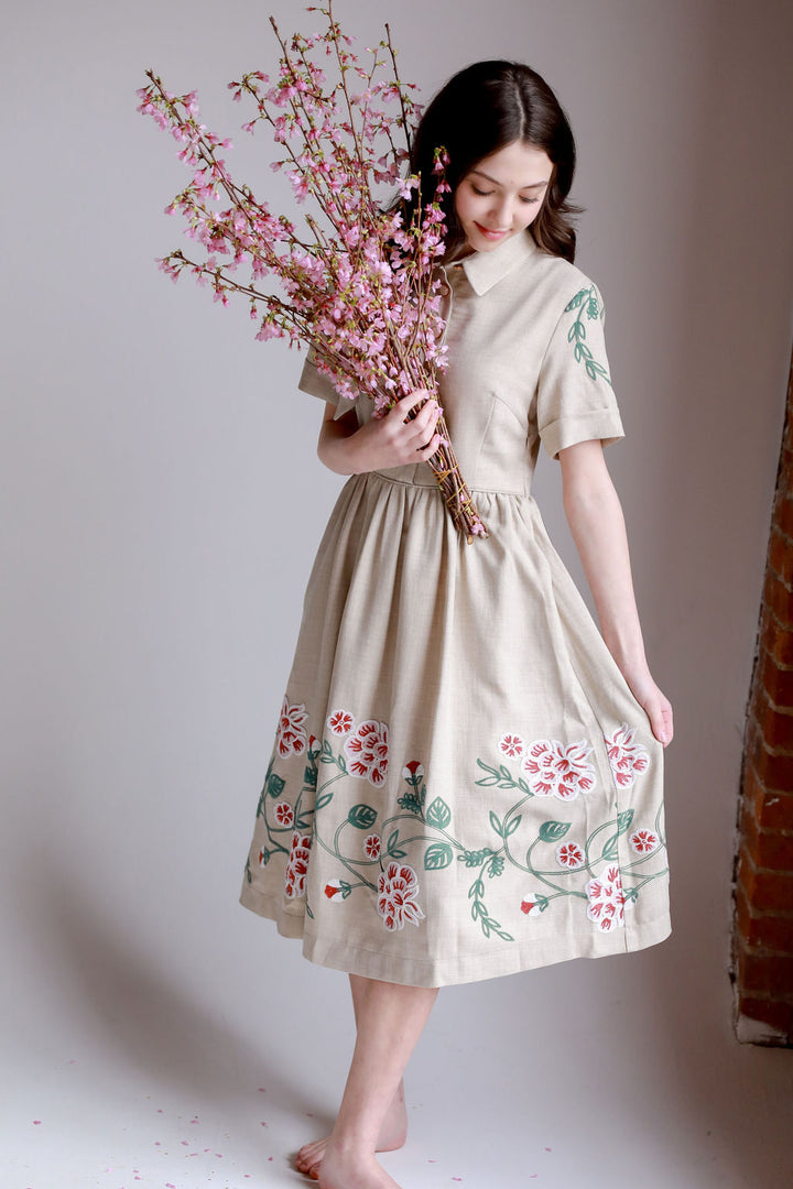 115-BULBUL DRESS-Khaki