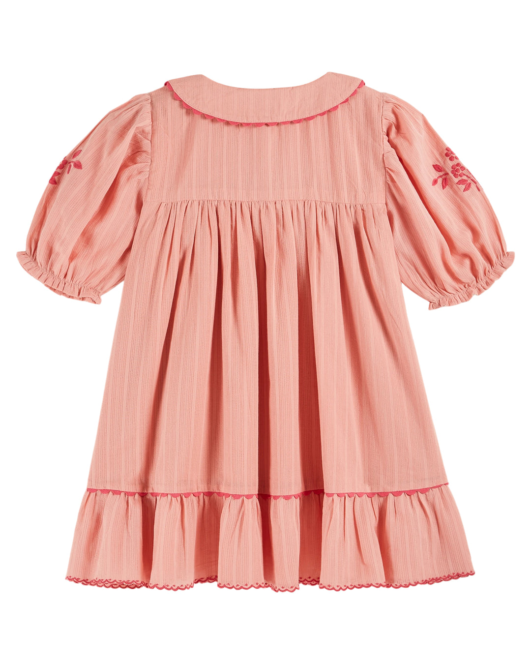 AB044-PLAIN EMBROIDERED DRESS-BLOSSOM