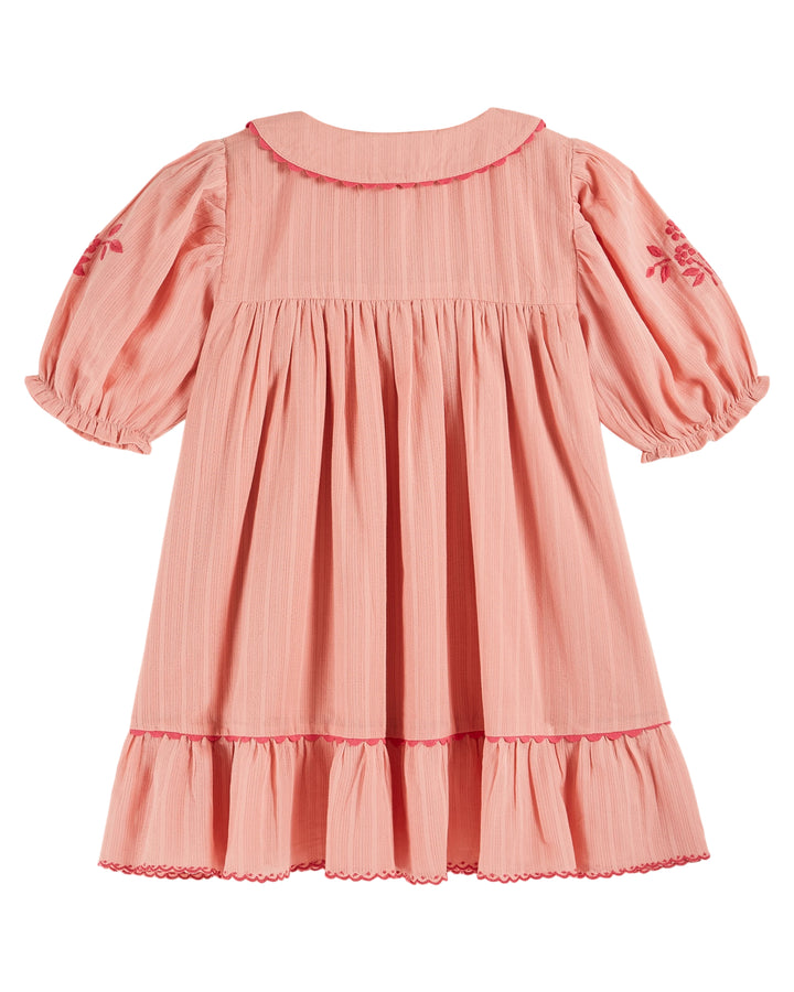AB044-PLAIN EMBROIDERED DRESS-BLOSSOM