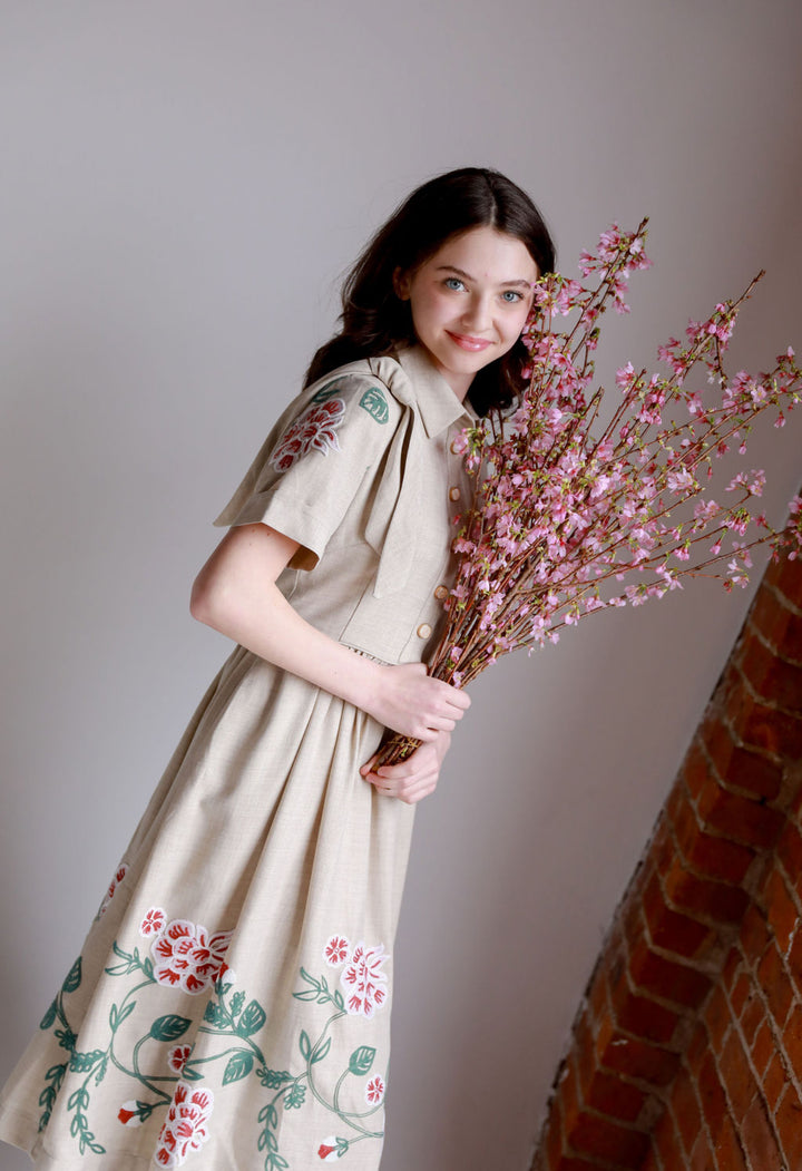 115-BULBUL DRESS-Khaki