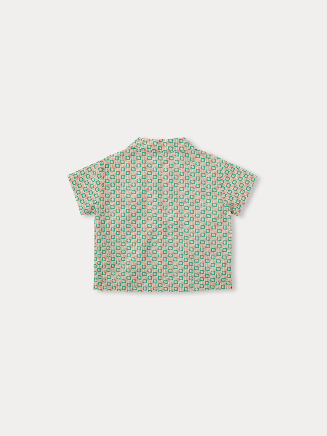 BLOCK HALF SHIRT-peach fuzz