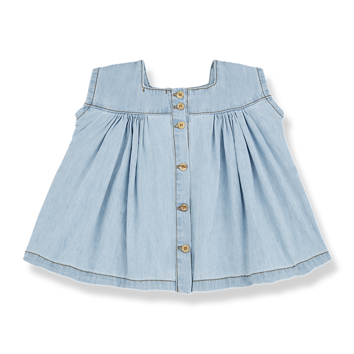CARLOTTA-S.SLEEVE DRESS-DENIM