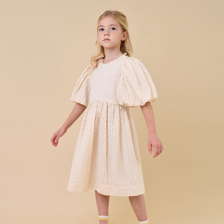 CAPRIOLE DRESS-Creme Flowers