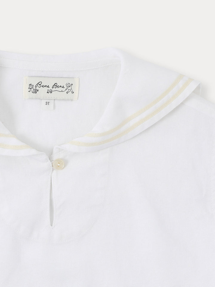 MARINE LINEN SHIRT-ivory