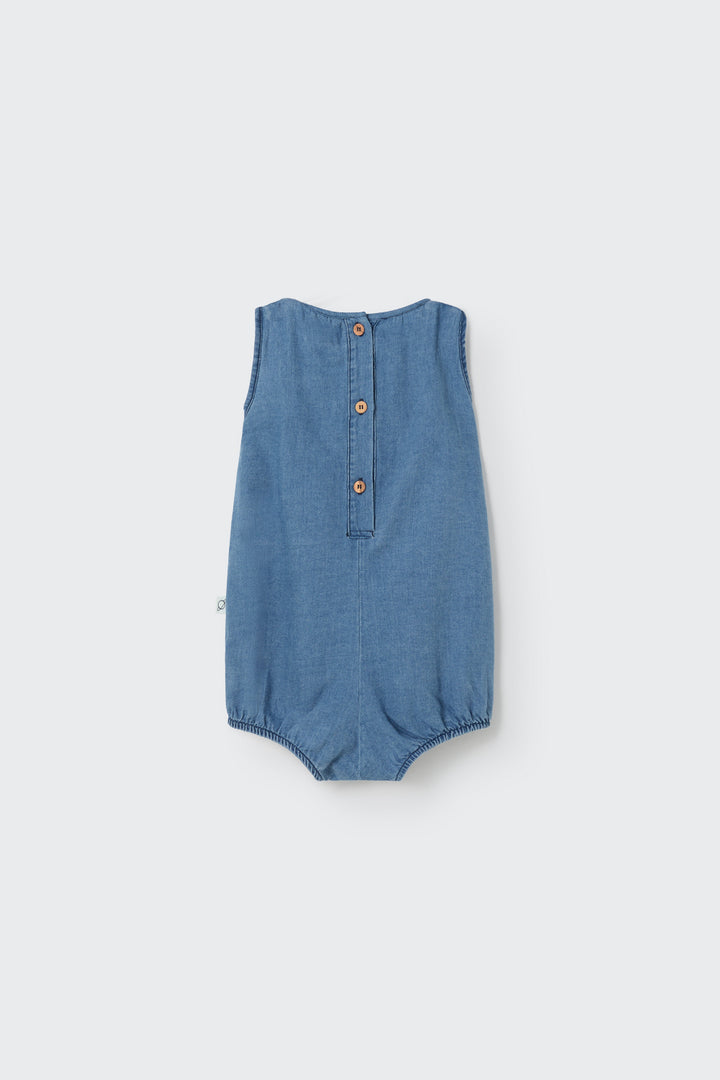 GIO207S5-TWILL DENIM BABY ROMPER-blue