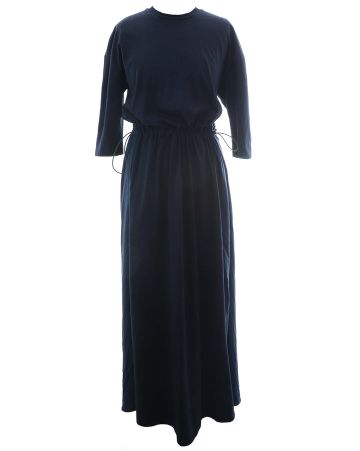 HDR104-PANELLED DRESS WITH TOGGLE-Navy