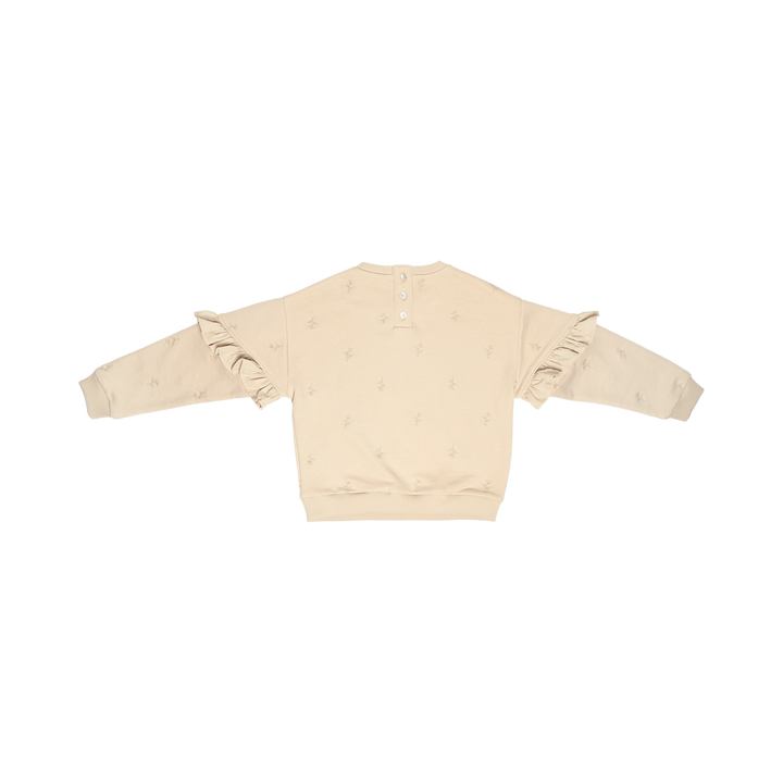 HARVEY SWEATER W/ RUFFLES-Taupe
